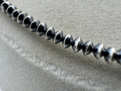 18” Sterling Silver Navajo Pearls – 3mm Saucer Beads - West Spork Mercantile