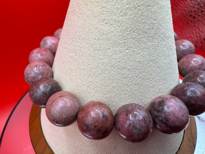 Rhodonite Stretch Bracelet - West Spork Mercantile