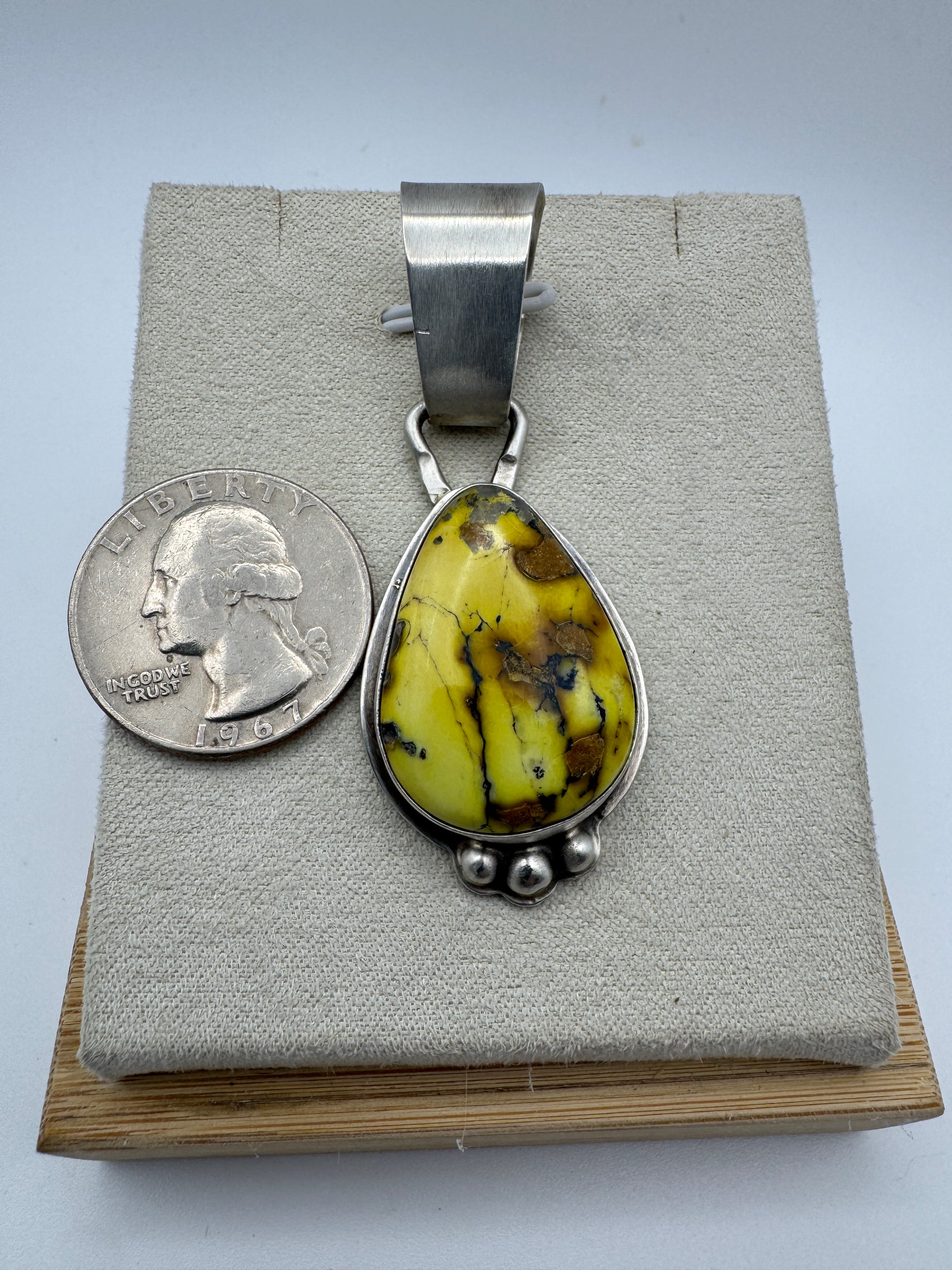 Palomino Variscite Sterling Pendant - West Spork Mercantile