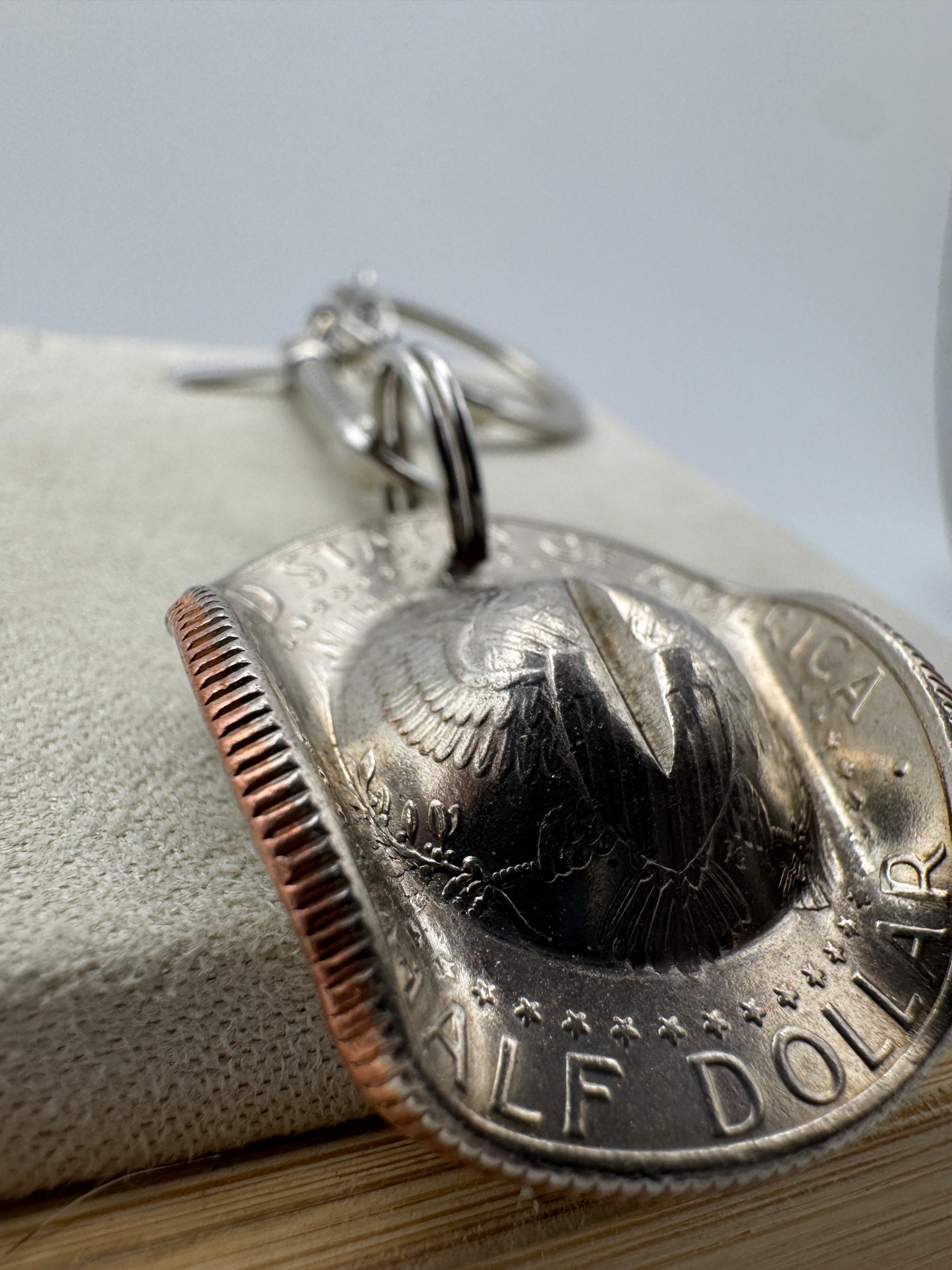 Half Dollar Cowboy Hat Keychain - West Spork Mercantile