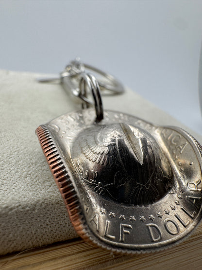 Half Dollar Cowboy Hat Keychain - West Spork Mercantile
