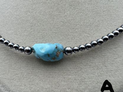 Golden Hill Turquoise and Sterling Silver Pearl Choker - West Spork Mercantile