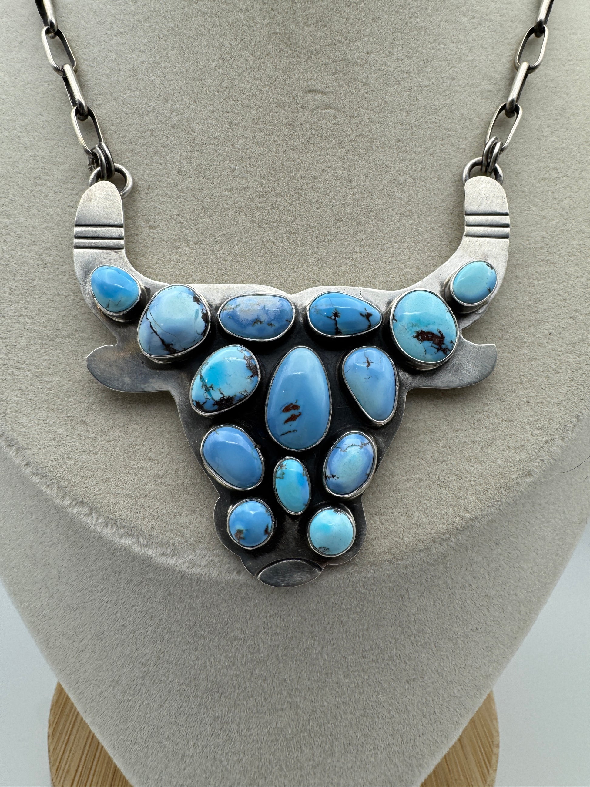 Golden Hills Turquoise Steer Necklace - West Spork Mercantile