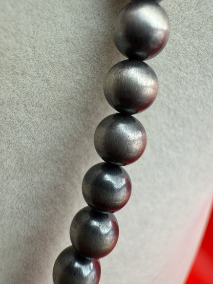 22” Sterling Silver Navajo Pearls – 6mm by RC Little - West Spork Mercantile