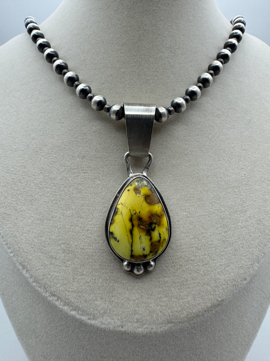 Palomino Variscite Sterling Pendant - West Spork Mercantile
