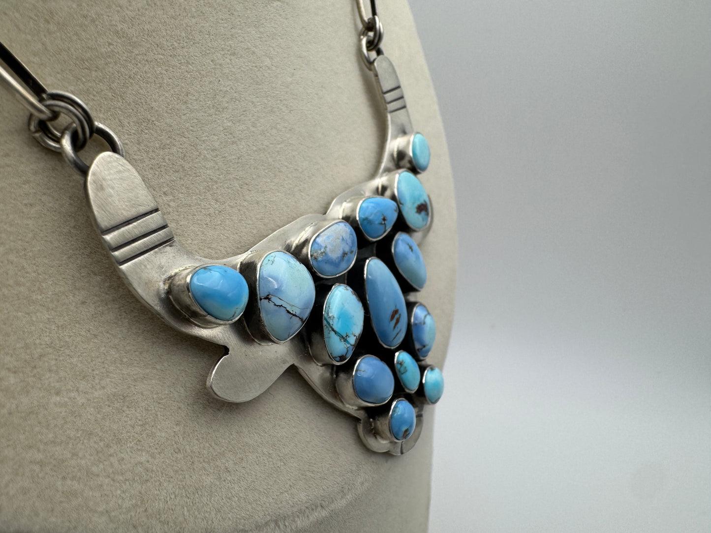 Golden Hills Turquoise Steer Necklace - West Spork Mercantile
