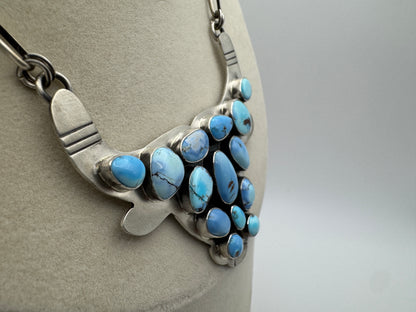 Golden Hills Turquoise Steer Necklace - West Spork Mercantile