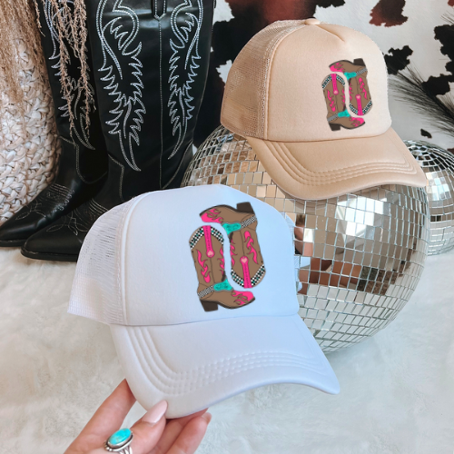 Groovy boots western trucker hat - West Spork Mercantile