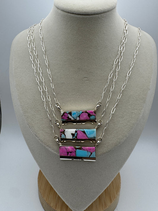 18" Cotton Candy Bar Necklace by Steve Francisco - West Spork Mercantile