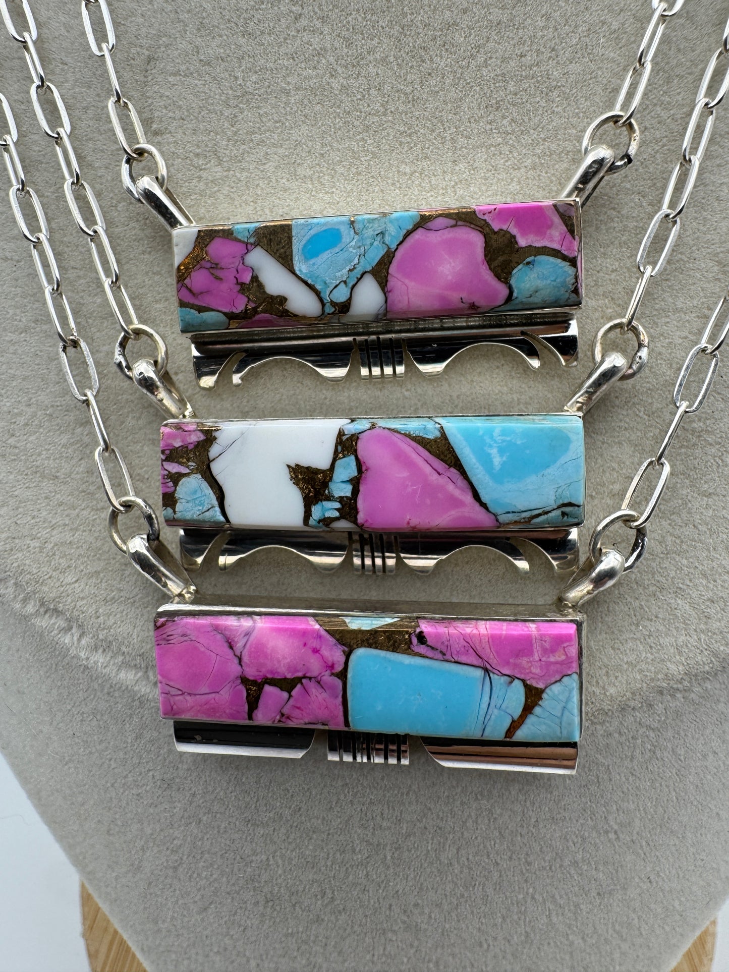18" Cotton Candy Bar Necklace by Steve Francisco - West Spork Mercantile