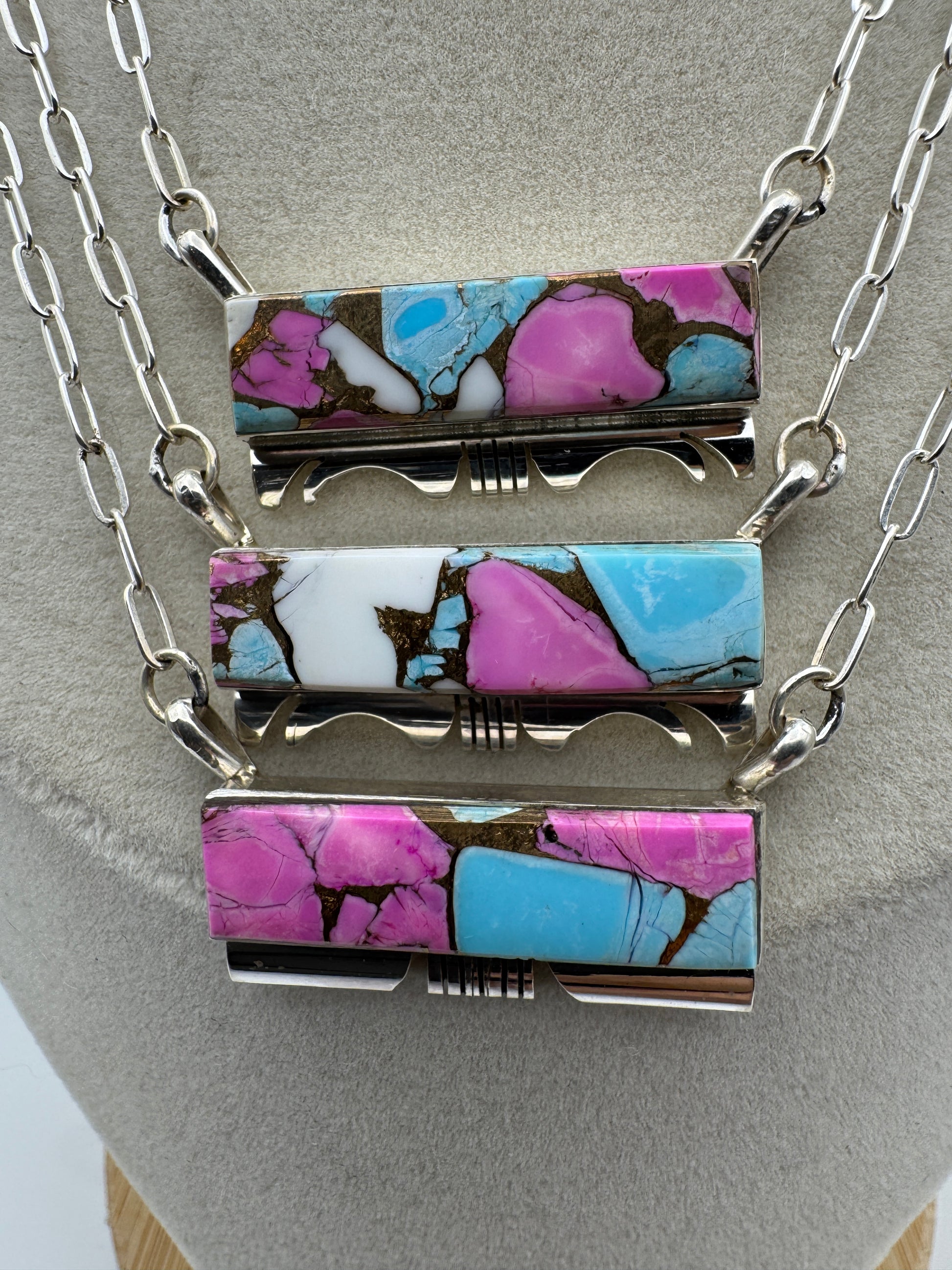18" Cotton Candy Bar Necklace by Steve Francisco - West Spork Mercantile