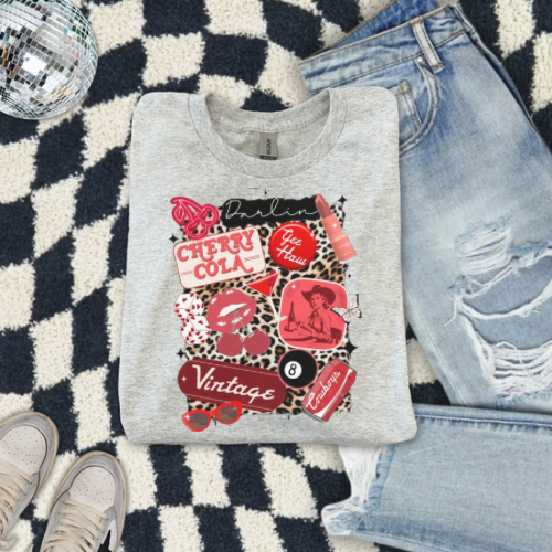 Vintage Cowgirl sublimation T-shirt