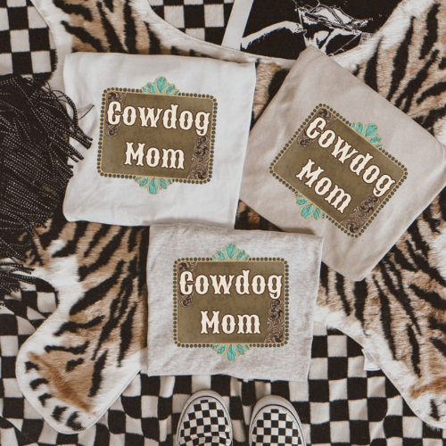 Cowdog mama sublimation  T-shirt - West Spork Mercantile