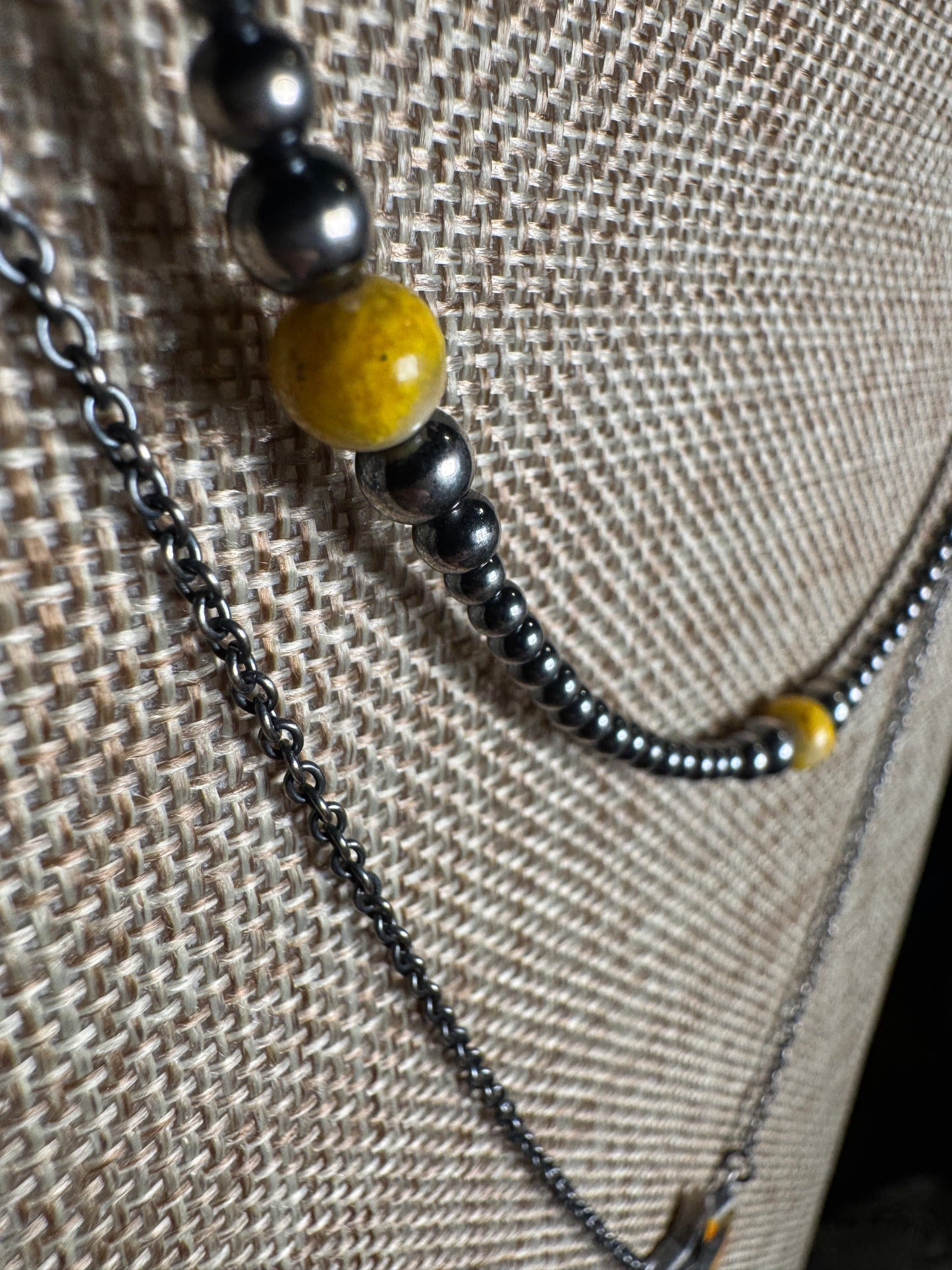 Bumblebee Jasper Necklace Stack - West Spork Mercantile