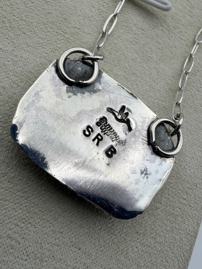 Shinay Begay – Spiny Oyster & Turquoise Inlay Necklace