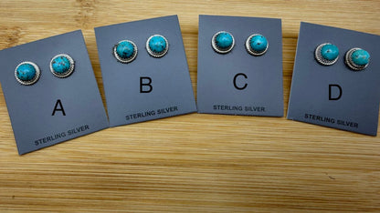 Esther White - Turquoise Sterling Studs