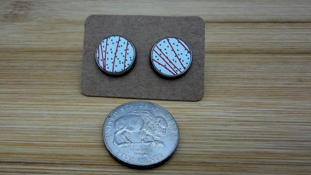 Peppermint Dot Studs