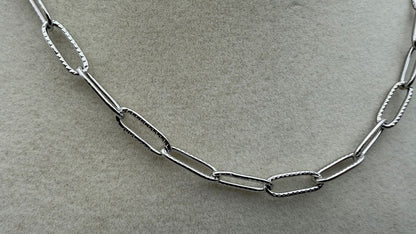 16” Stainless Steel Paperclip Chain Necklace