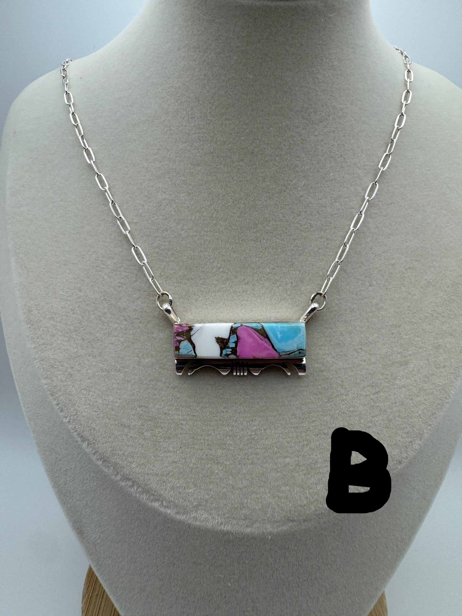 18" Cotton Candy Bar Necklace by Steve Francisco - West Spork Mercantile