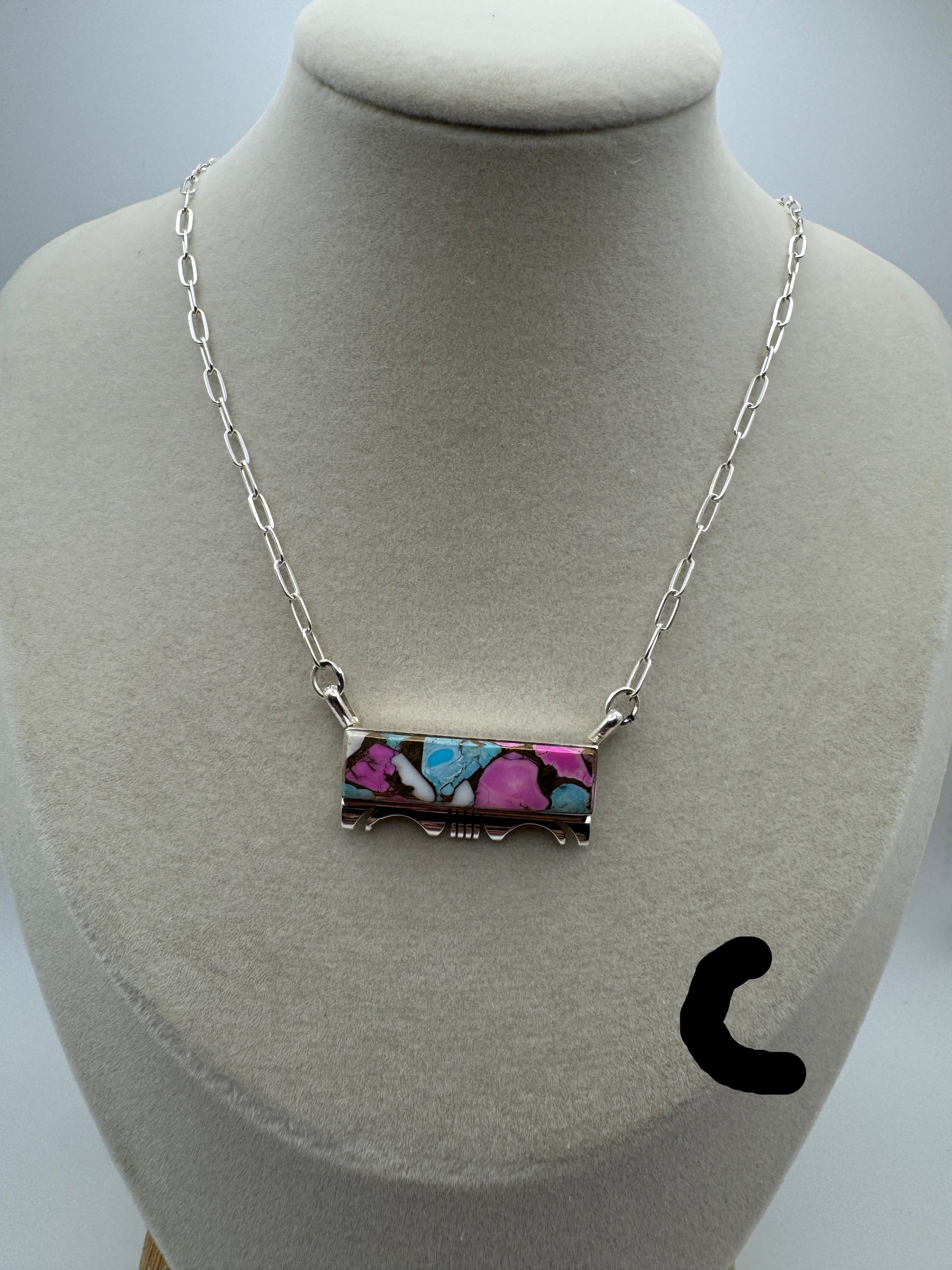 18" Cotton Candy Bar Necklace by Steve Francisco - West Spork Mercantile
