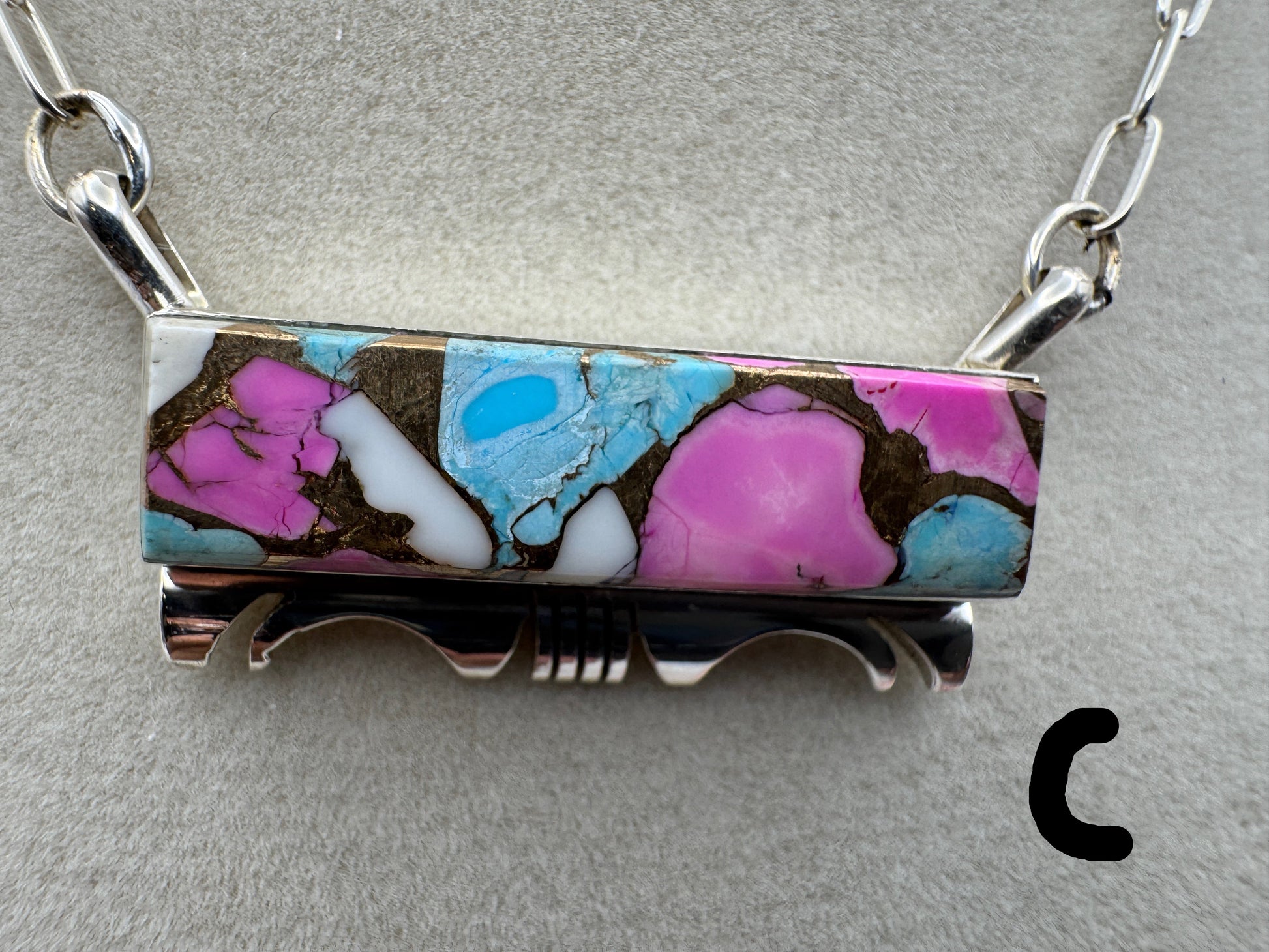 18" Cotton Candy Bar Necklace by Steve Francisco - West Spork Mercantile