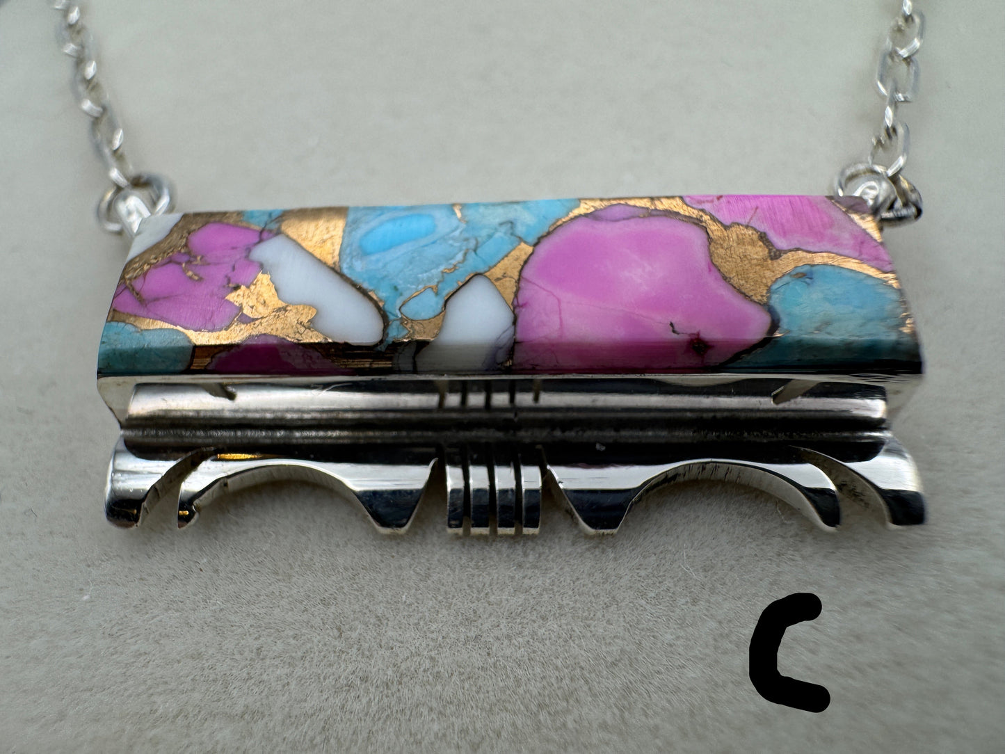 18" Cotton Candy Bar Necklace by Steve Francisco - West Spork Mercantile