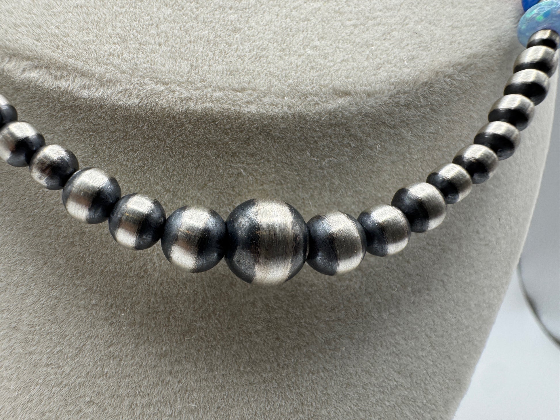 Cotton Candy 18" Sterling Pearls and Opal Necklace - West Spork Mercantile