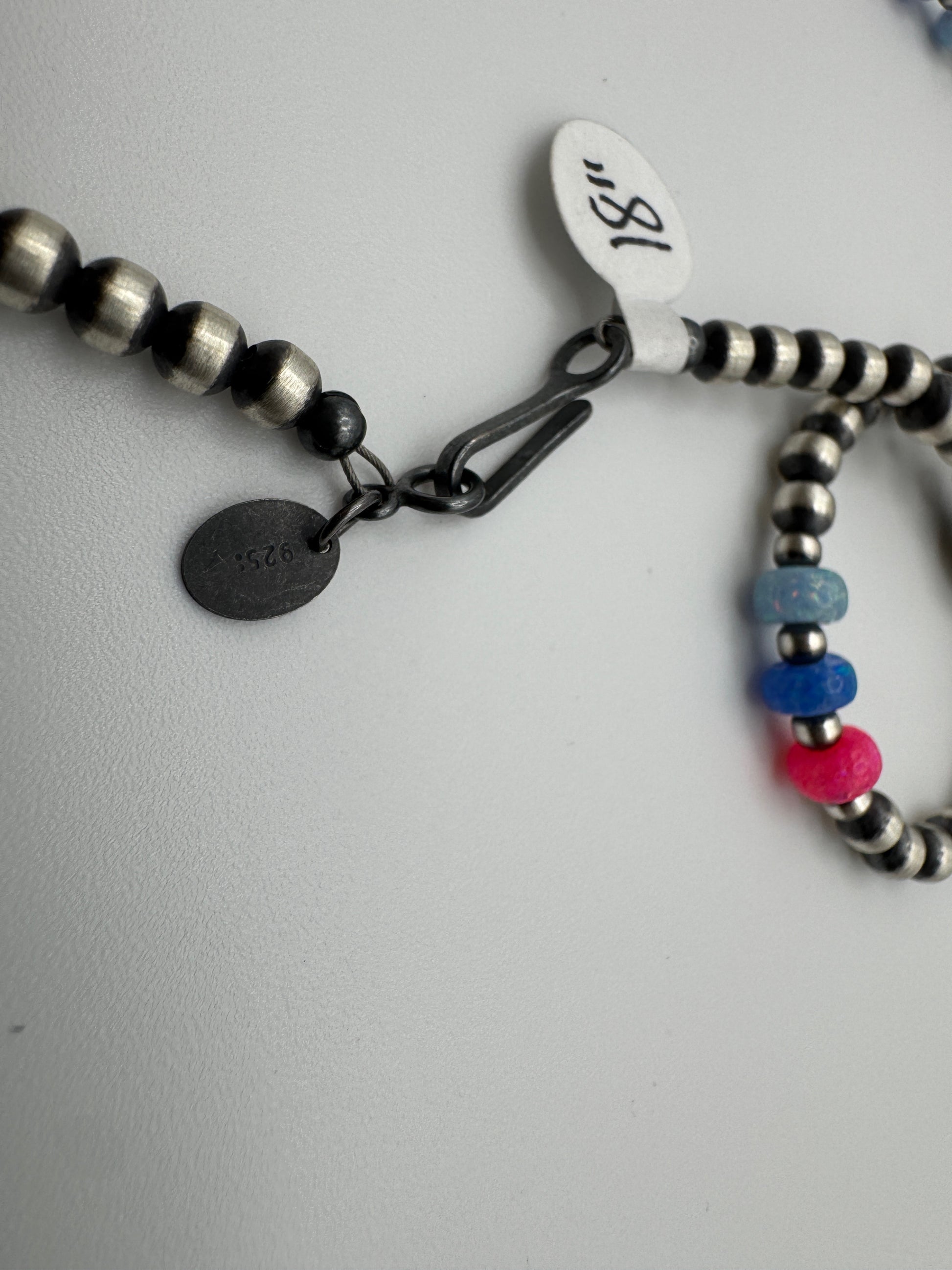 Cotton Candy 18" Sterling Pearls and Opal Necklace - West Spork Mercantile