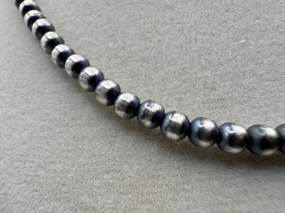 16" Sterling 4mm Pearl Necklace - West Spork Mercantile