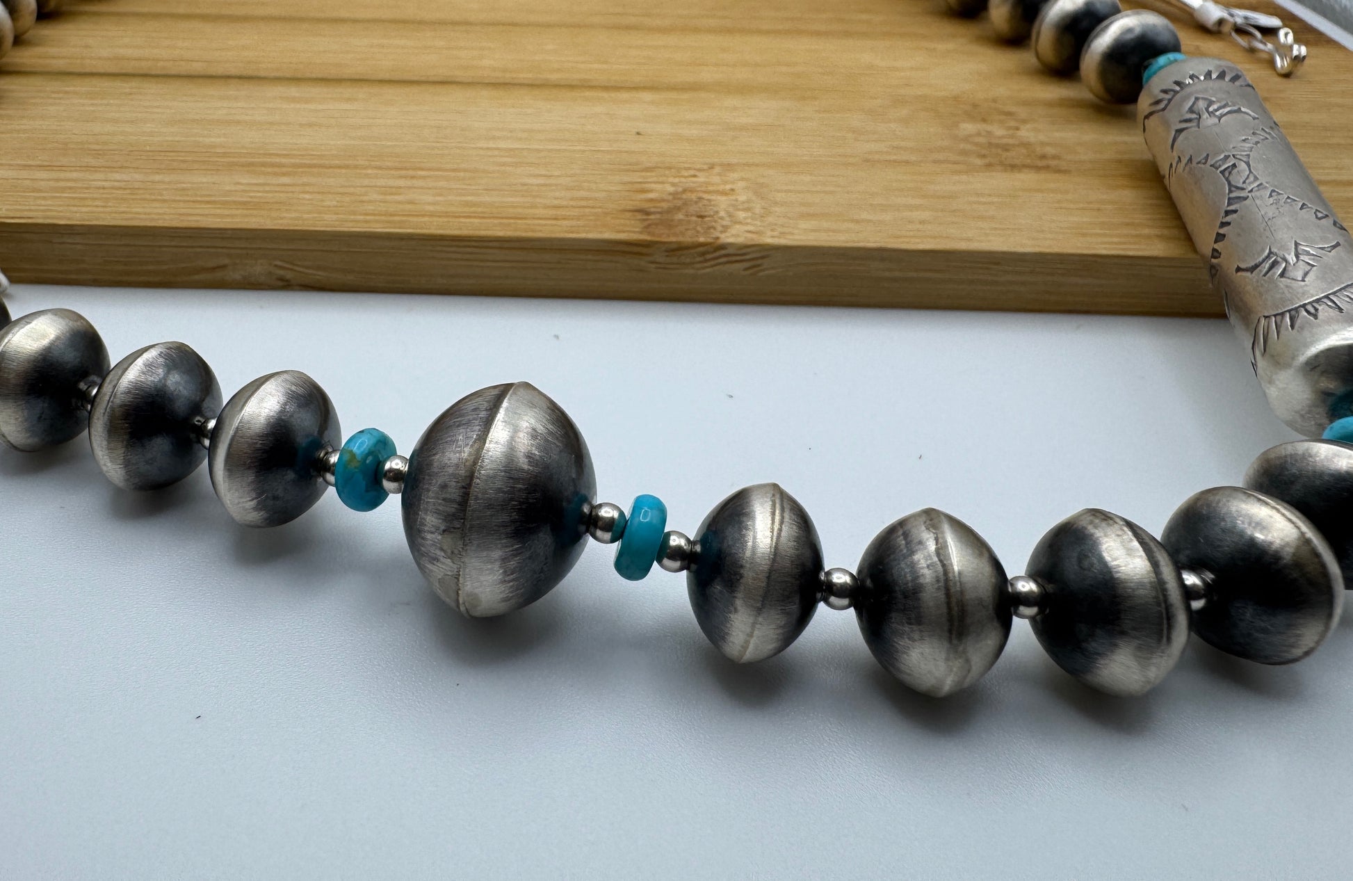 Handmade 36" Navajo Pearl and Shotgun Set by Tylena Nez - A SHOWSTOPPER - West Spork Mercantile