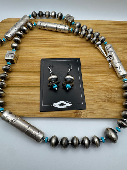 Handmade 36" Navajo Pearl and Shotgun Set by Tylena Nez - A SHOWSTOPPER - West Spork Mercantile