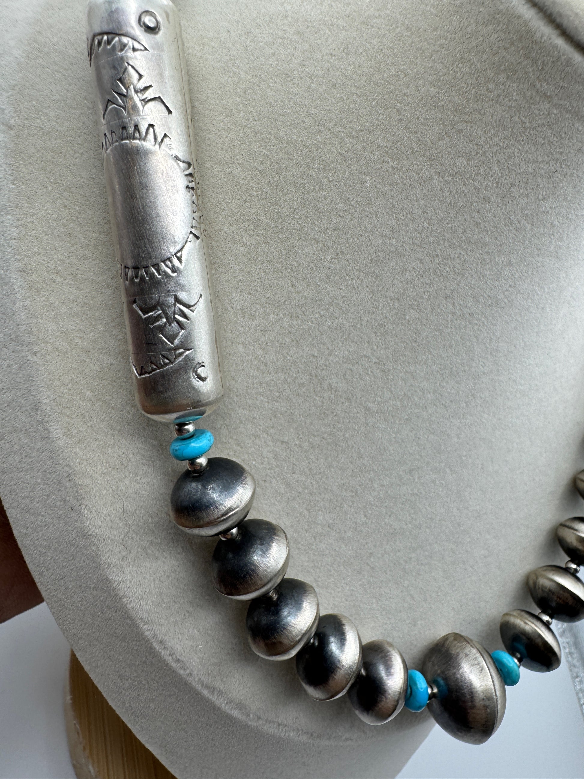 Handmade 36" Navajo Pearl and Shotgun Set by Tylena Nez - A SHOWSTOPPER - West Spork Mercantile