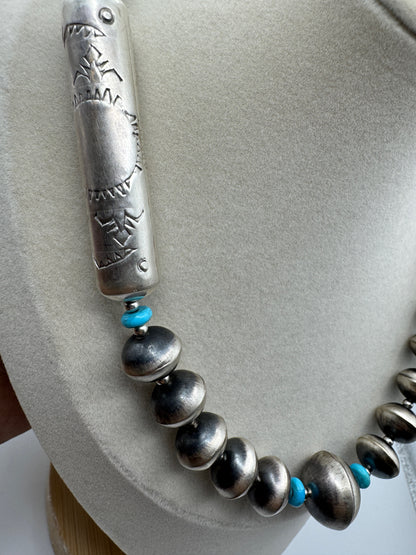 Handmade 36" Navajo Pearl and Shotgun Set by Tylena Nez - A SHOWSTOPPER - West Spork Mercantile
