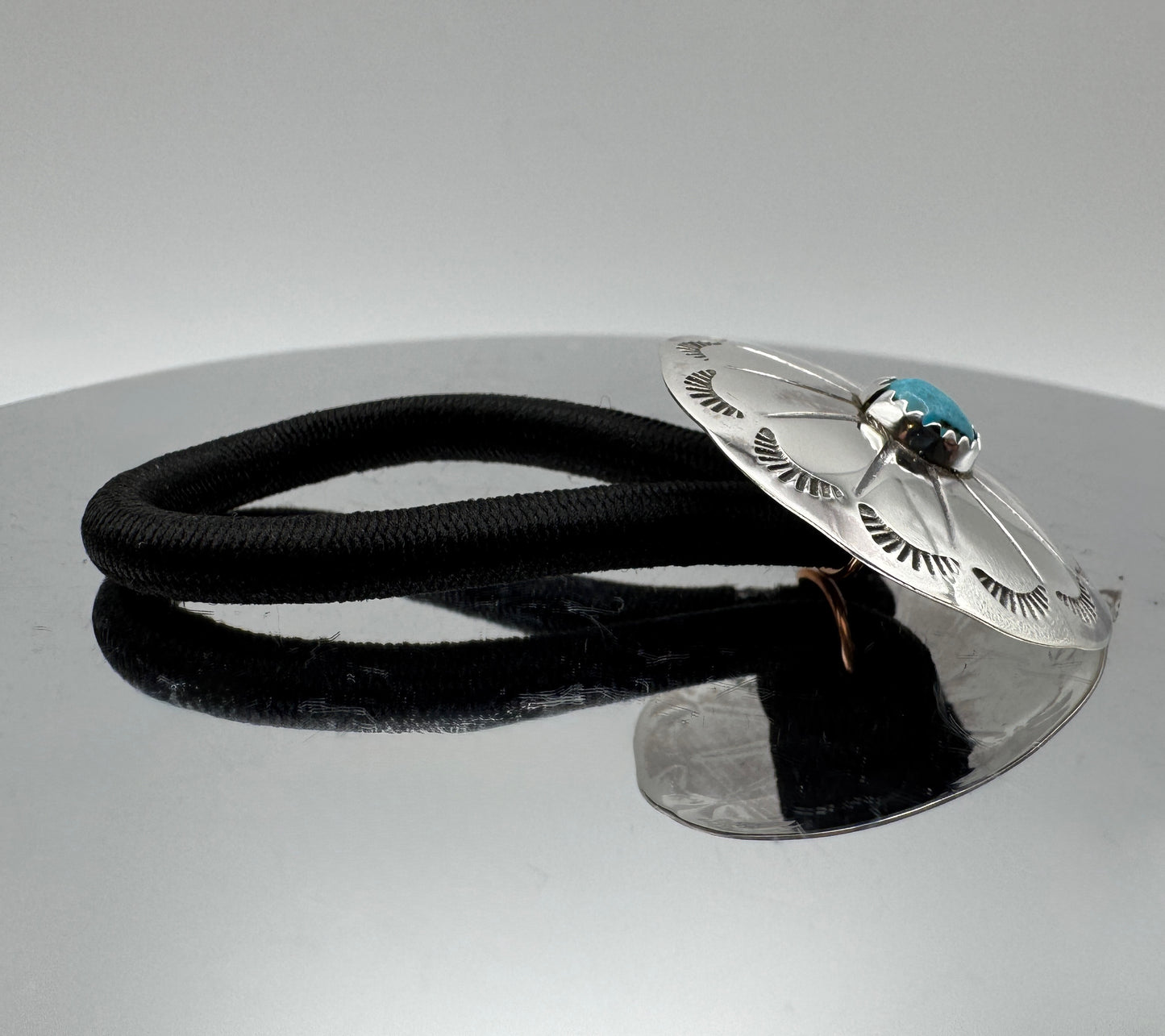Sterling Concho with Kingman Hair Tie - West Spork Mercantile