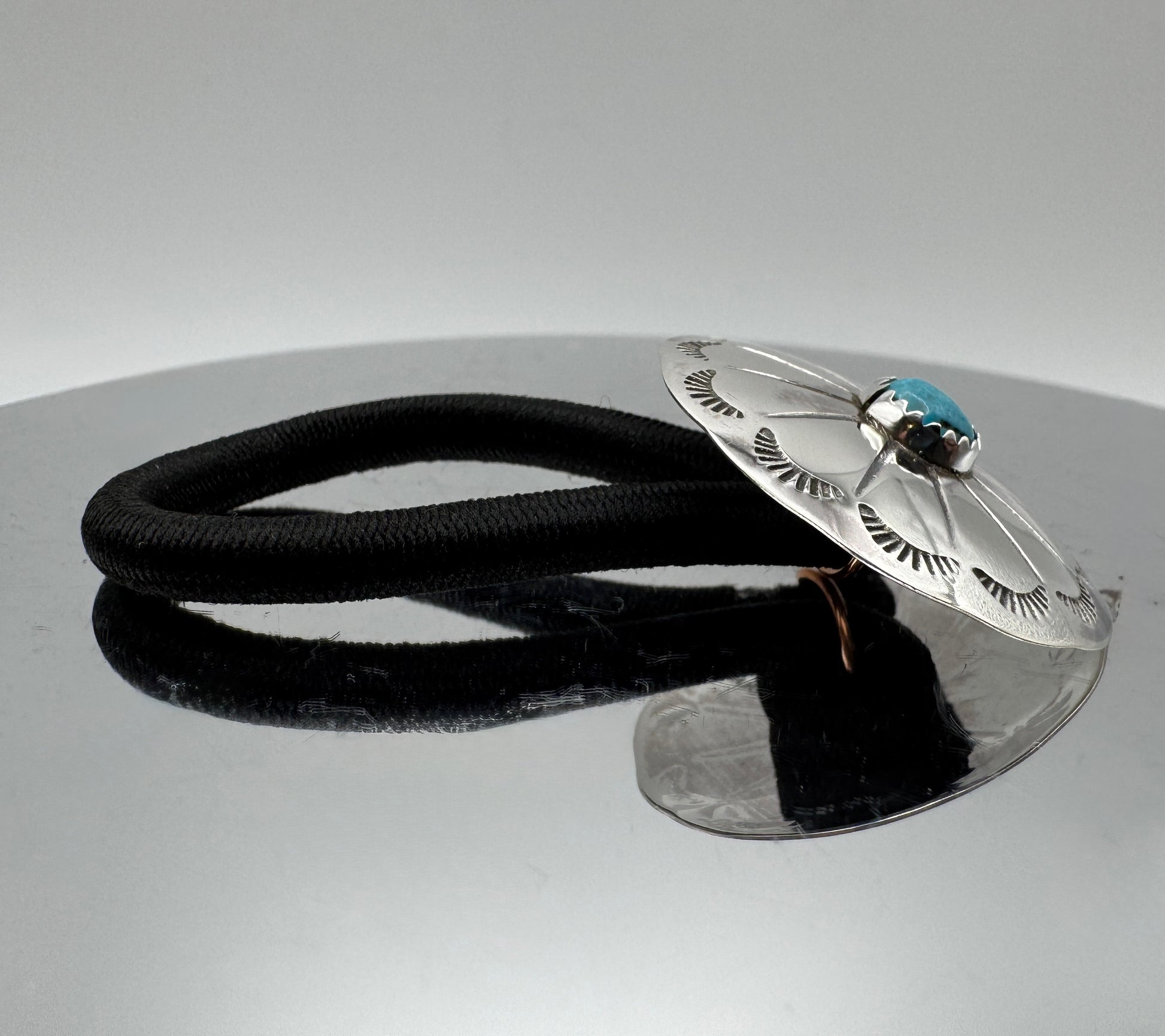 Sterling Concho with Kingman Hair Tie - West Spork Mercantile