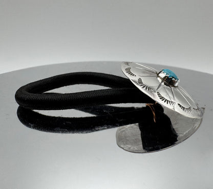 Sterling Concho with Kingman Hair Tie - West Spork Mercantile