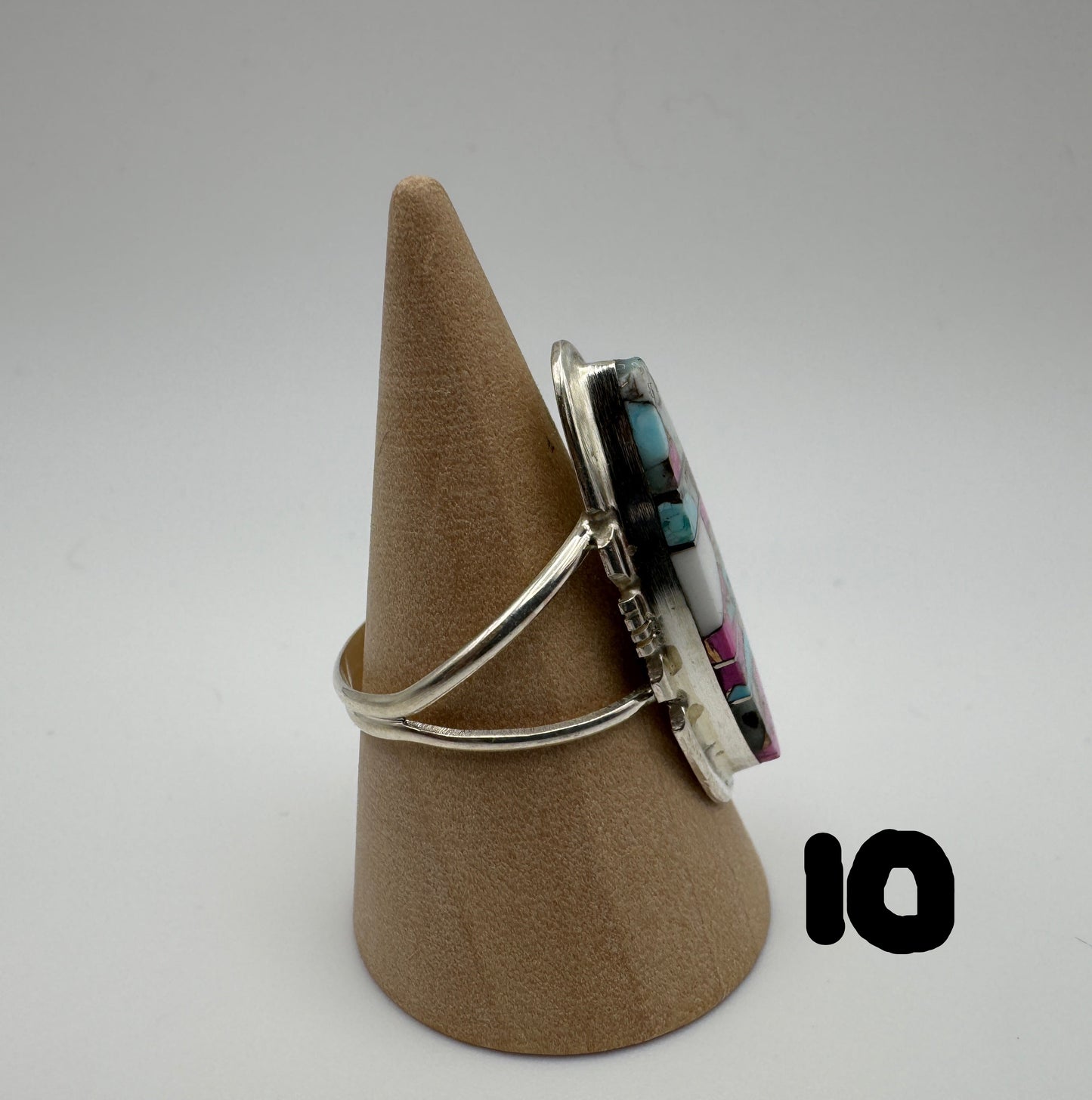 Cotton Candy and Sterling Rings by Brandon Etcitty - West Spork Mercantile