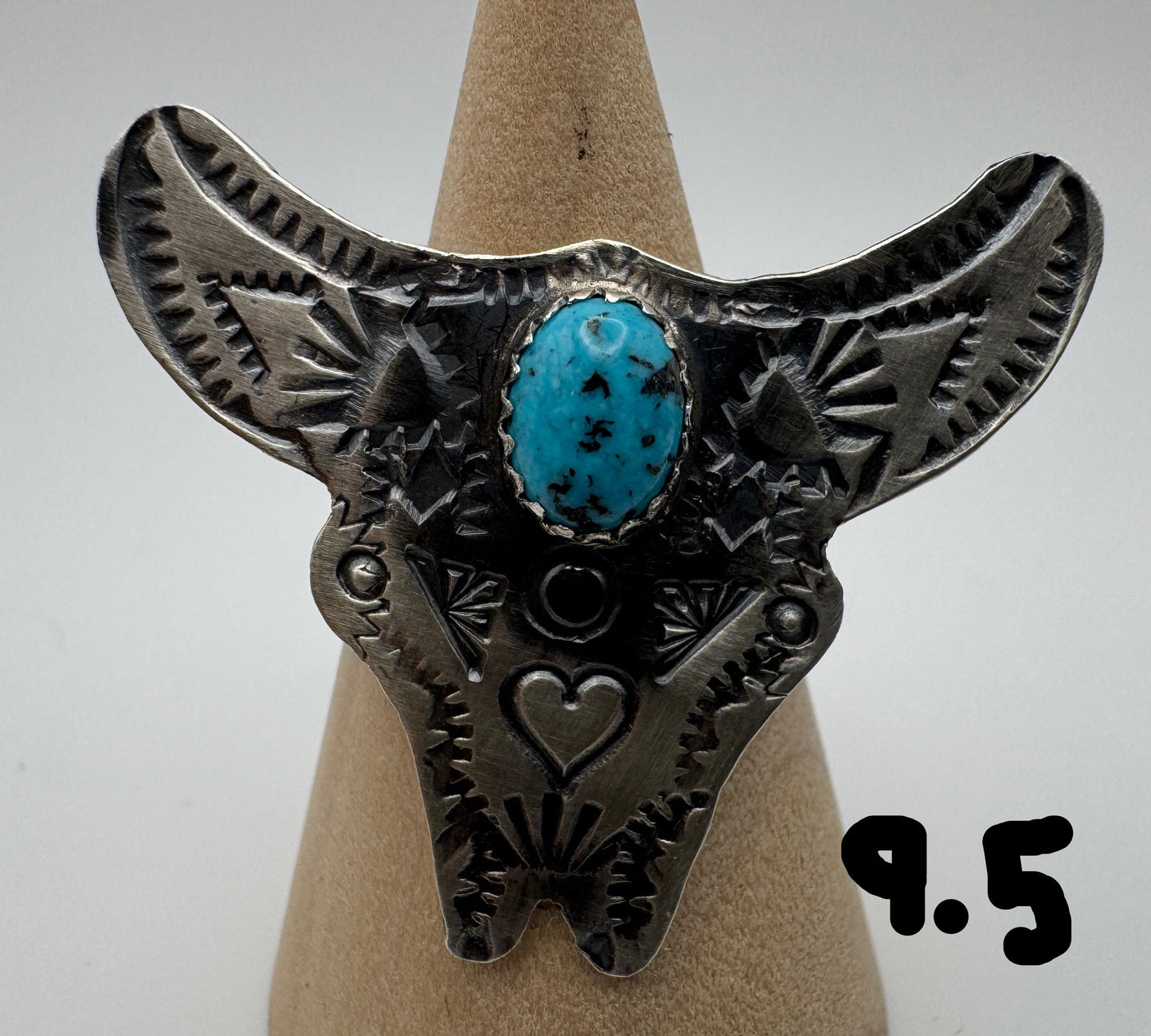 Sleeping Beauty and Sterling Animal Ring by C. Yazzie (2 options) - West Spork Mercantile
