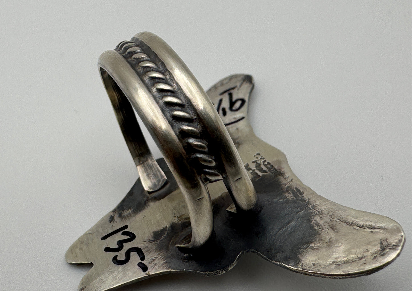 Sleeping Beauty and Sterling Animal Ring by C. Yazzie (2 options) - West Spork Mercantile