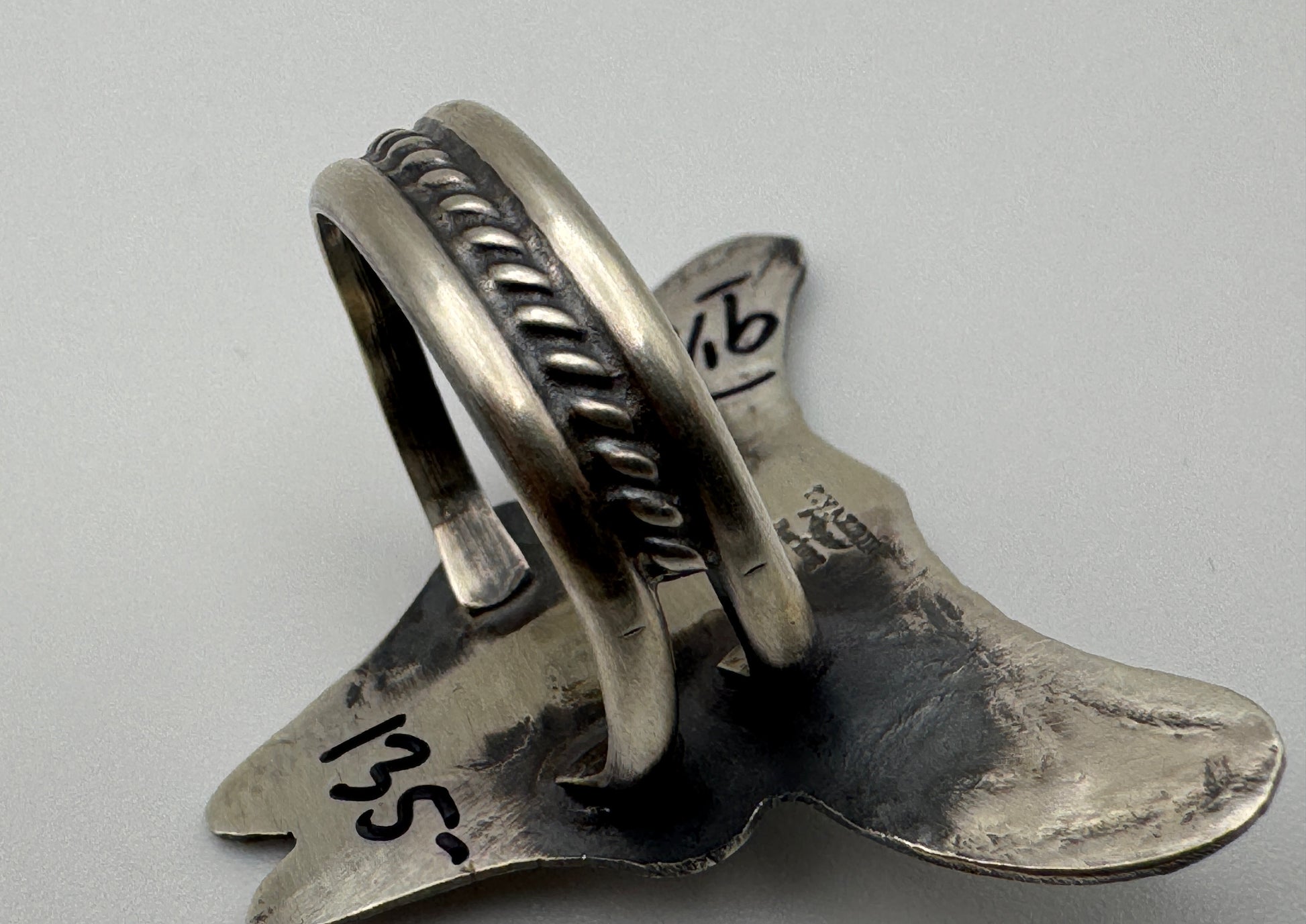 Sleeping Beauty and Sterling Animal Ring by C. Yazzie (2 options) - West Spork Mercantile