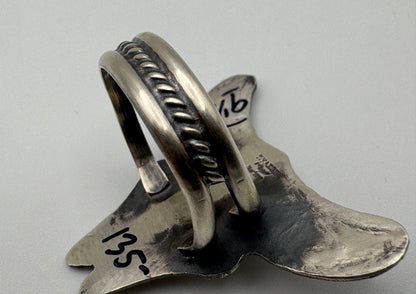 Sleeping Beauty and Sterling Animal Ring by C. Yazzie (2 options) - West Spork Mercantile