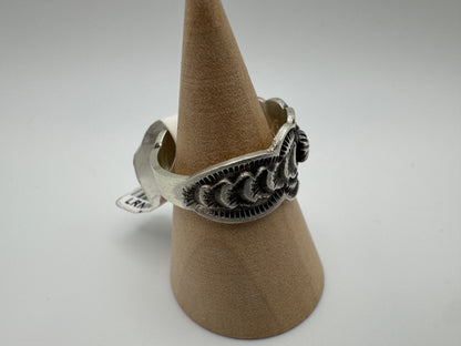 All Silver -All Handmade Stunner Ring by Bennie Ramone (Size 9.5) - West Spork Mercantile