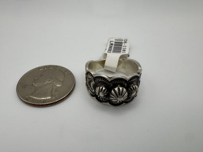 All Silver -All Handmade Stunner Ring by Bennie Ramone (Size 9.5) - West Spork Mercantile