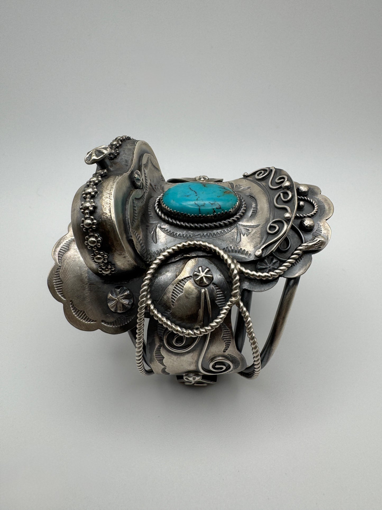 Stunning Saddle Cuff by Native Artist Tim Yazzie - West Spork Mercantile