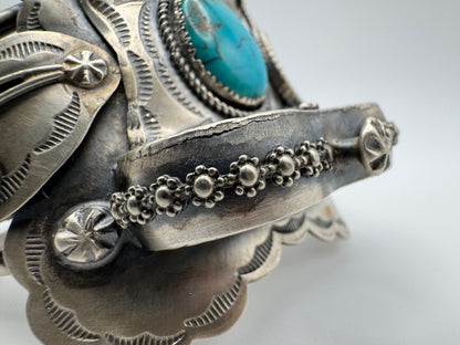 Stunning Saddle Cuff by Native Artist Tim Yazzie - West Spork Mercantile