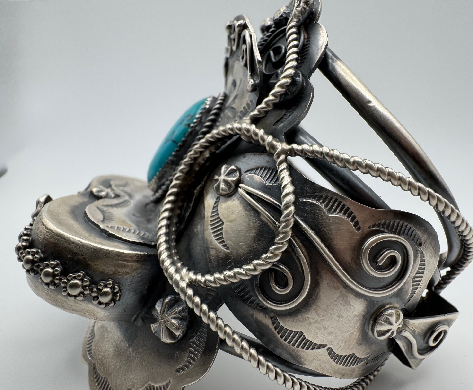 Stunning Saddle Cuff by Native Artist Tim Yazzie - West Spork Mercantile