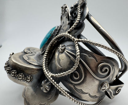 Stunning Saddle Cuff by Native Artist Tim Yazzie - West Spork Mercantile