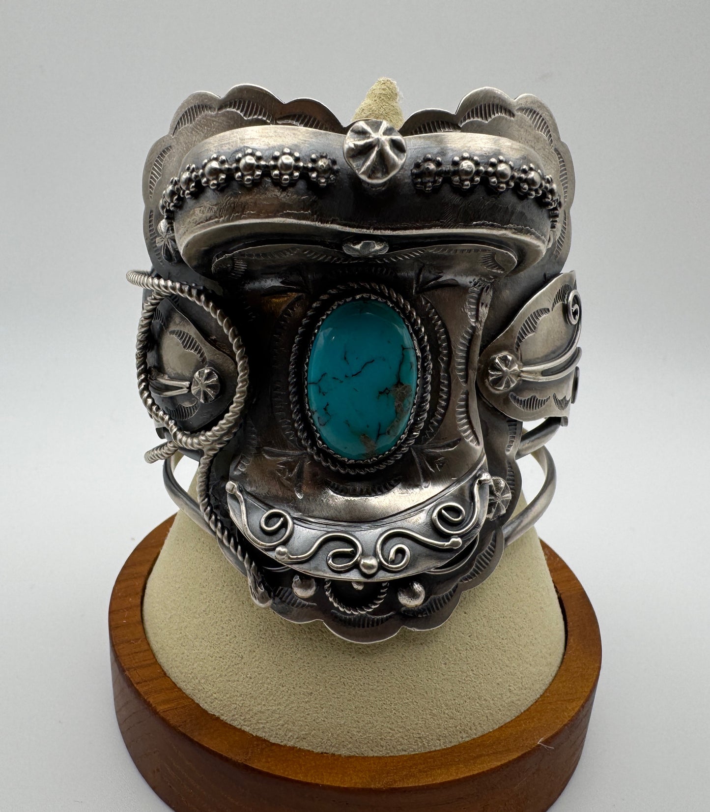 Stunning Saddle Cuff by Native Artist Tim Yazzie - West Spork Mercantile