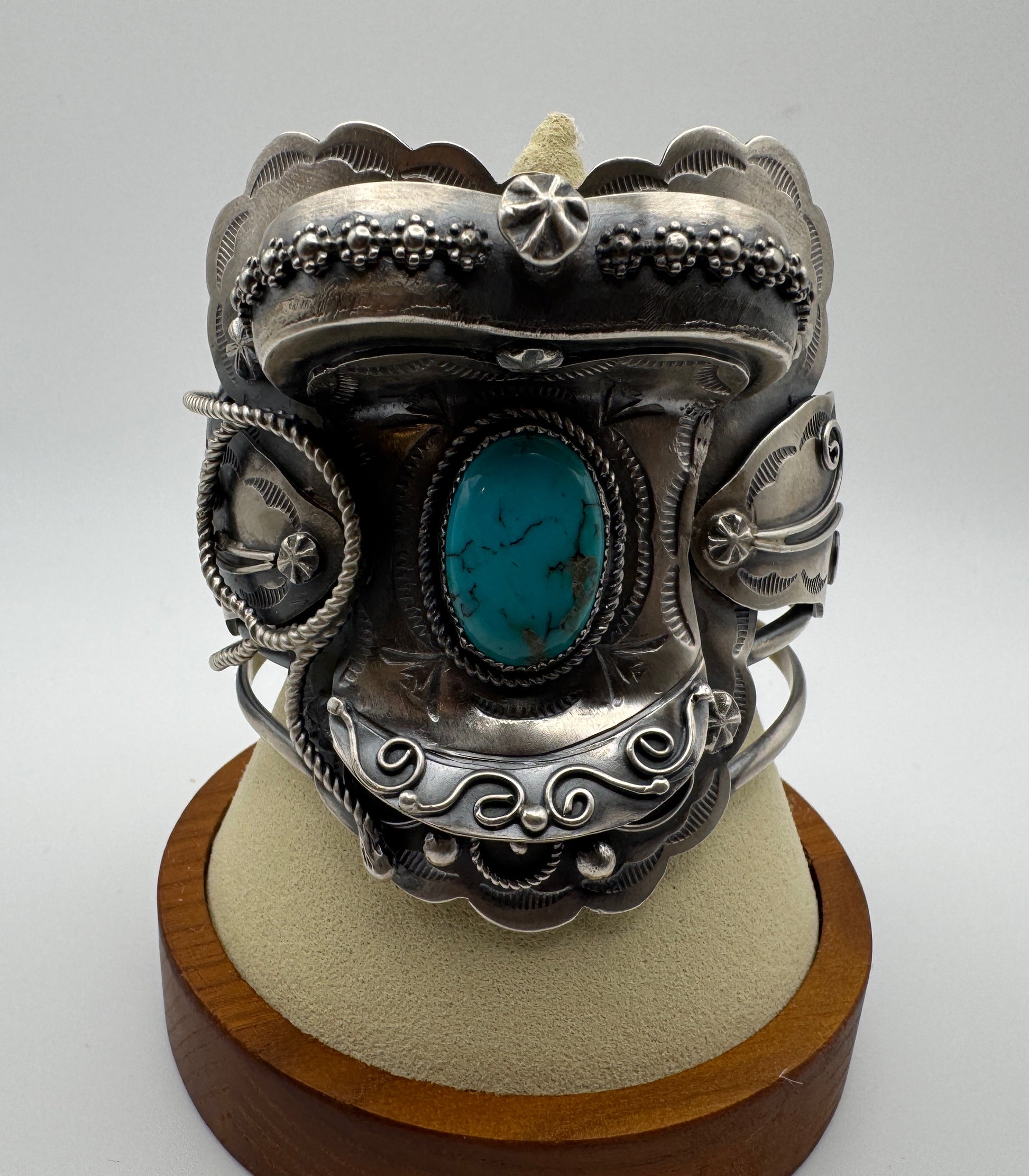 Stunning Saddle Cuff by Native Artist Tim Yazzie - West Spork Mercantile