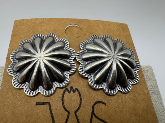 Round Sterling Concho Studs - West Spork Mercantile